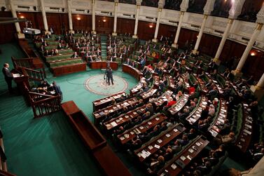 Tunisia's Prime Minister Elyes Fakhfakh speaks at the Assembly of People's Representatives in Tunis, Tunisia. Reuters