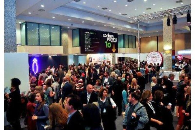 A packed opening night for last year's Contemporary Istanbul art fair. This week the fair returns with more than 3,000 artworks. Courtesy Contemporary Istanbul