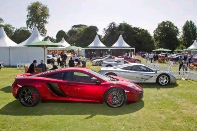 Salon Privé offers a chance to see vintage, classic and contemporary supercars, such as this McLaren MP4-12C, front, and it’s mid-1990s  predecessor, the McLaren F1.