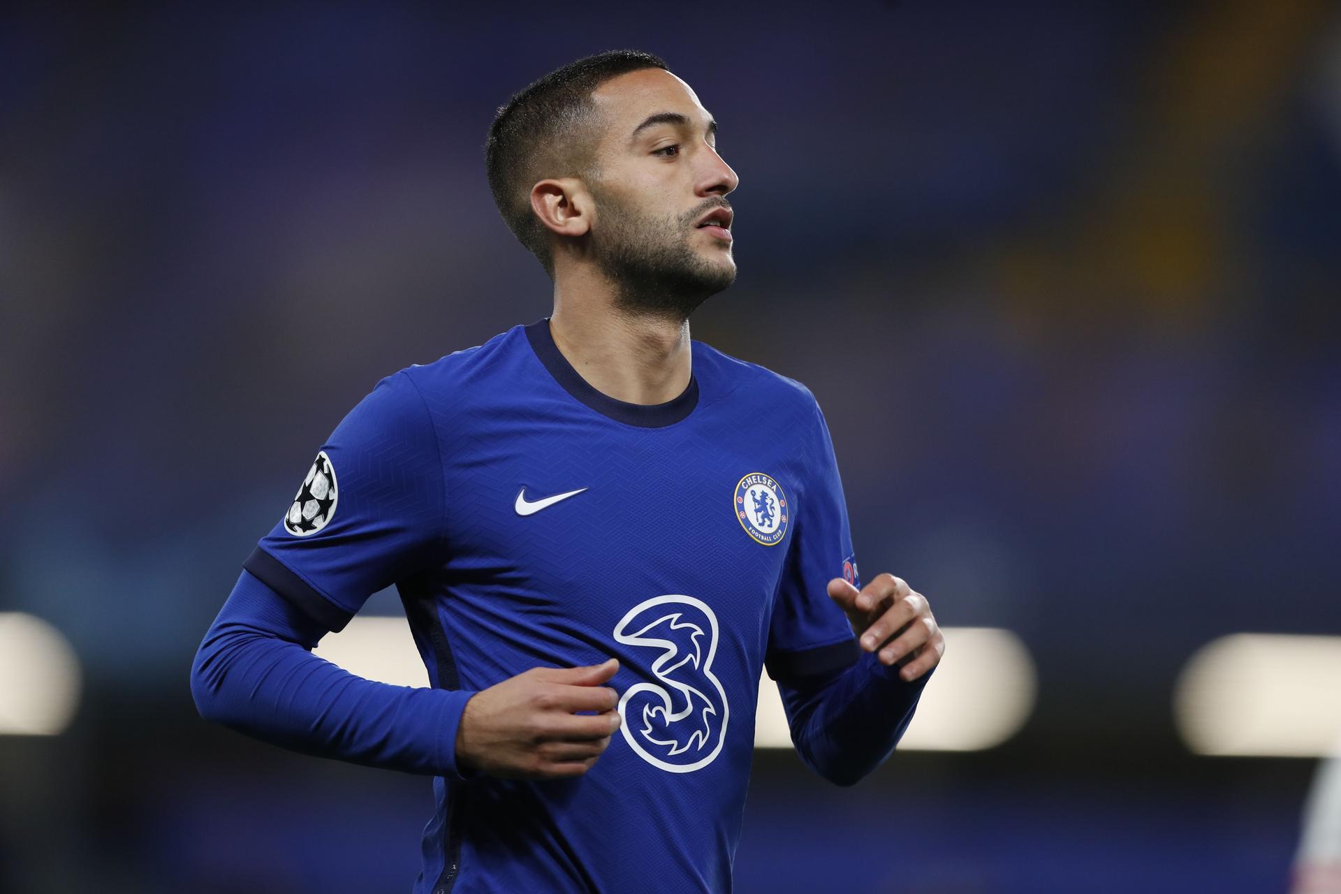 Chelsea midfielder Hakim Ziyech during the Champions League draw with Sevilla at Stamford Bridge on October 20. AFP