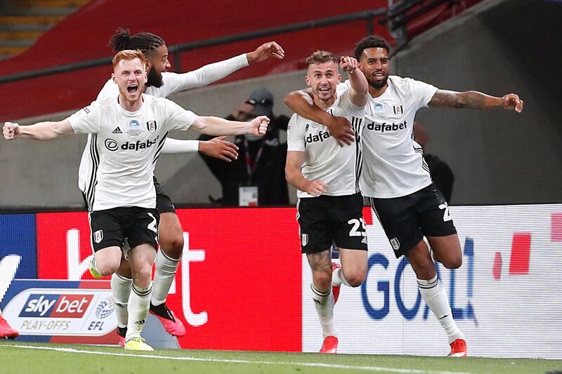Joe Bryan after scoring his and Fulham's second goal. Reuters