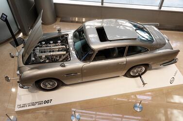 A James Bond 1965 Aston Martin DB5. Luxury British car maker has seen sales and stock price dwindle. AP