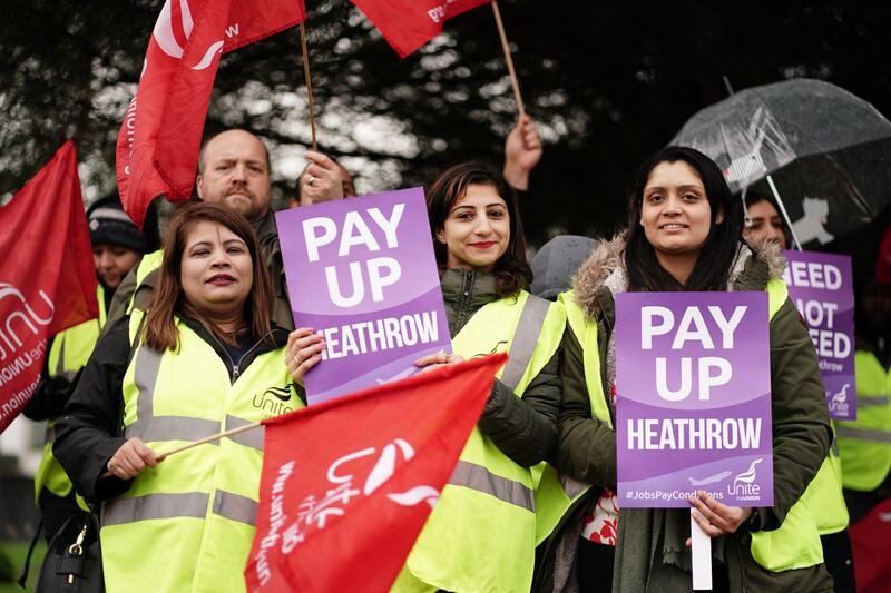 Heathrow Airport security guards went on strike in London on Friday, after last-ditch talks failed to resolve a pay dispute. The strike is expected to disrupt travel during the school holidays. PA