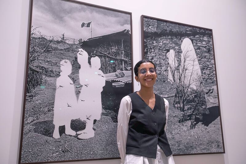 Oumaima Abaraghe's work responds to the fragmentation and inaccessibility of Morocco’s colonial archive. Photo: Leslie Pableo for The National