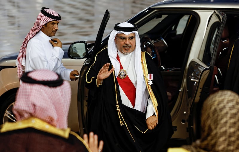 Bahrain's Crown Prince and Prime Minister Salman bin Hamad arrives to welcome Pope Francis to the country. Reuters