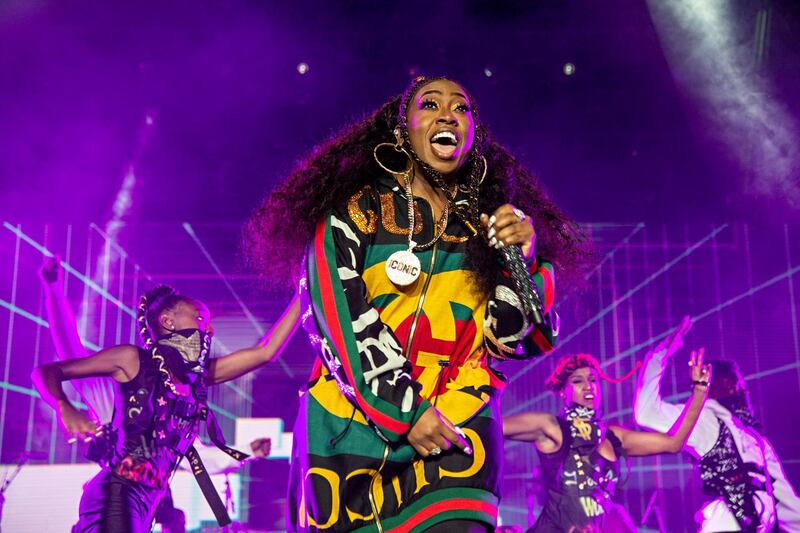FILE - In this July 7, 2018 file photo, Missy Elliott performs at the 2018 Essence Festival in New Orleans. Elliott, one of rapâ€™s greatest voices and also a songwriter and producer who has crafted songs for Beyonce and Whitney Houston, is one of the nominees for the 2019 Songwriters Hall of Fame. She is the first female rapper nominated for the prestigious prize and could also become the third rapper to enter the organization following recent inductees Jay-Z and Jermaine Dupri. (Photo by Amy Harris/Invision/AP, File)