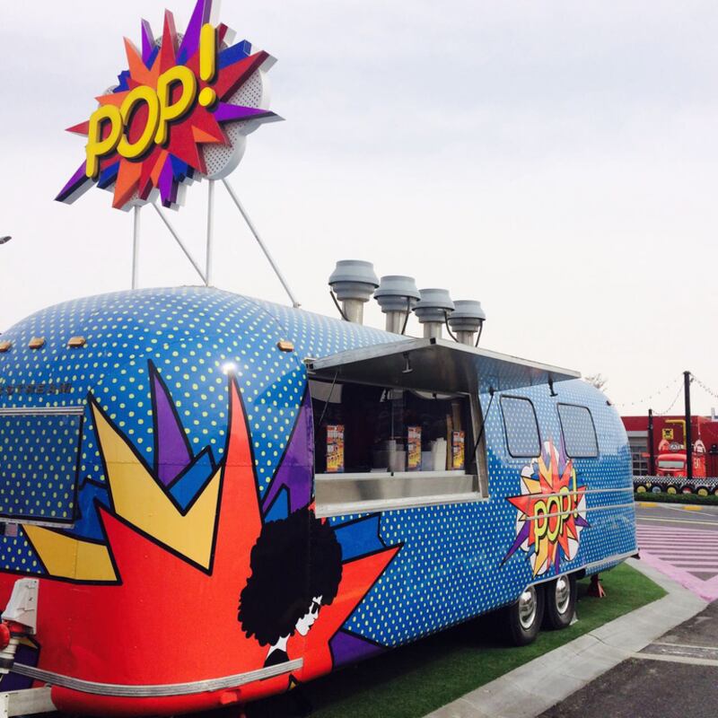 Pop! is a new food truck serving rainbow-coloured sliders at Last Exit. Photo by Stacie Overton Johnson