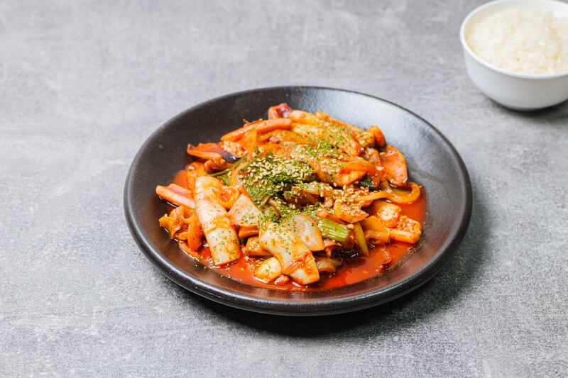Korean stir-fried squid (ojingeo-bokkeum). Getty Images