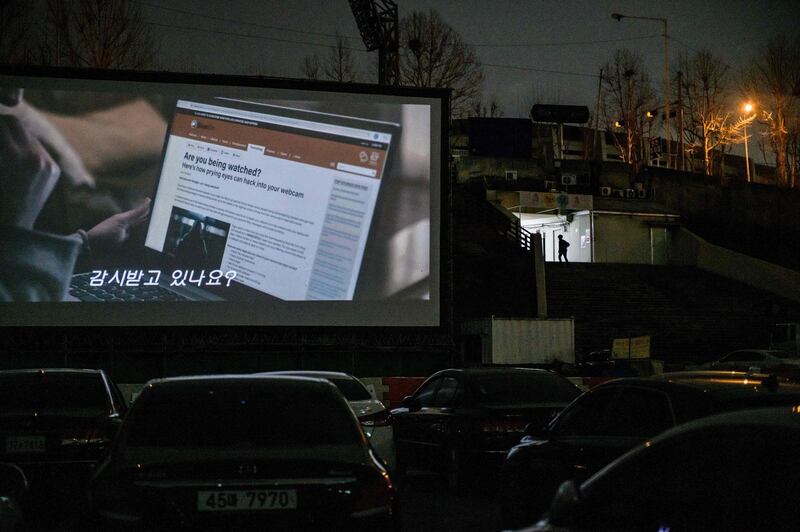 Movie fans say they feel 'safe' at the drive-in cinema. AFP