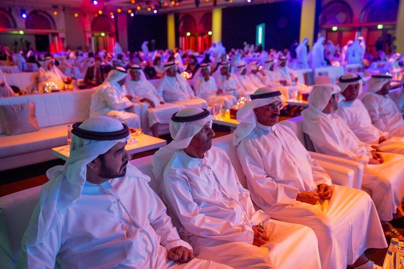 Dignitaries at the Abu Dhabi Awards opening ceremony held at Emirates Palace. Silvia Razgova / Crown Prince Court — Abu Dhabi