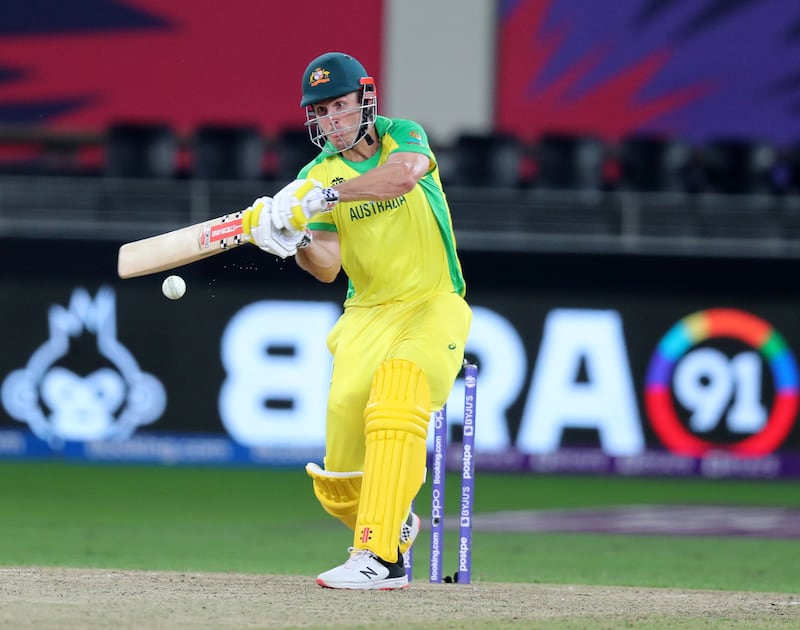 Australia's Mitchell Marsh scored a superb fifty against New Zealand in the T20 World Cup final on Sunday. Chris Whiteoak / The National