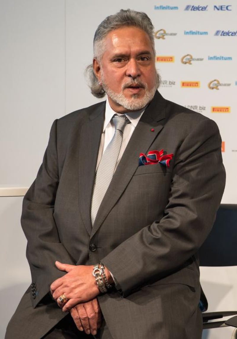 Vijay Mallya, pictured here at the Silverstone motor racing circuit near Towcester, central England on February 22, 2017, has been arrested by British police. Oli Scarff / AFP