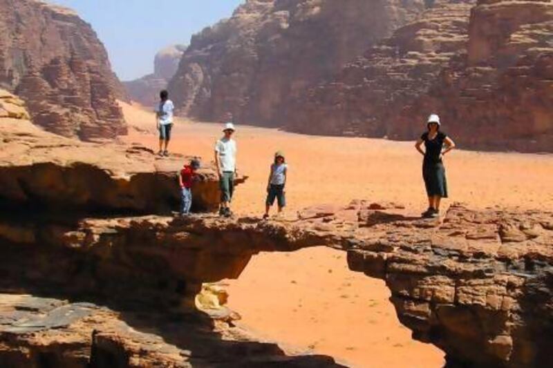 Jordan offers opportunities for family adventures in the desert. Courtesy Adventure Company