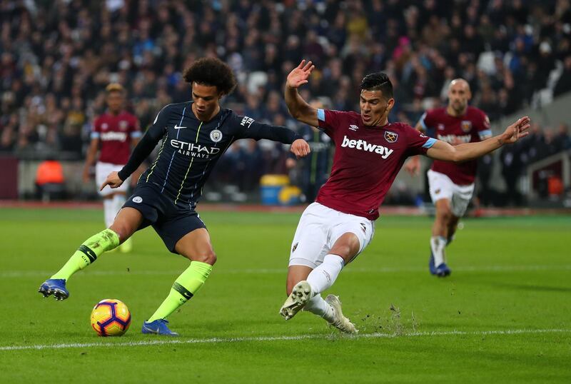 Left midfield: Leroy Sane (Manchester City) – Took both of his goals in the 4-0 rout of West Ham with clinical class. The German looked back to his best. Getty