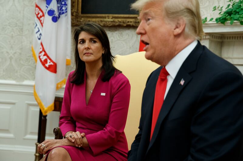 Ms Haley had originally vowed not to stand in the way if Mr Trump was running for president, but became the first major Republican candidate to enter the race against him. AP