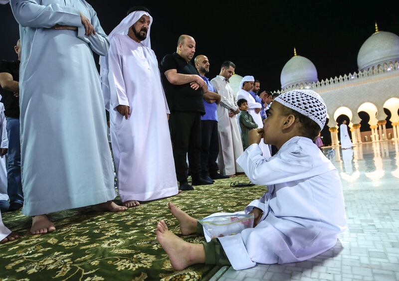 Worshippers of all all ages flocked to the mosque

