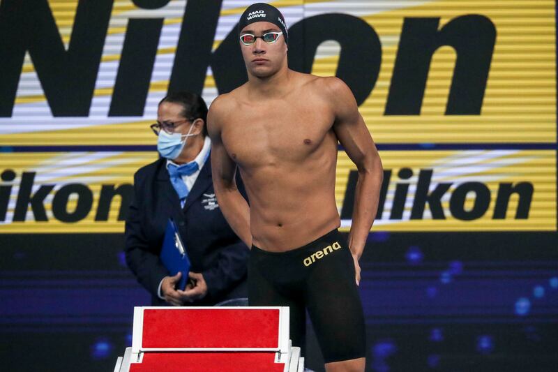 Tunisian swimmer Ahmed Hafnaoui came in second in the men's 1500m freestyle race.