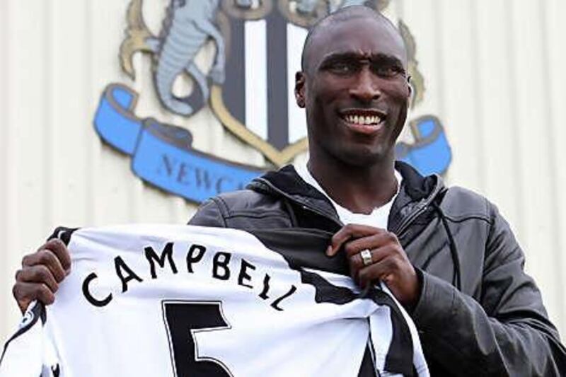 Sol Campbell will play for the third Premier League club of his career when he turns out for Newcastle United this season.