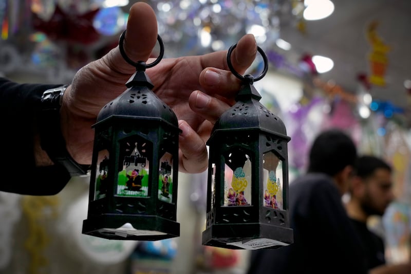 Ramadan lanterns at a shop in Beirut. AP