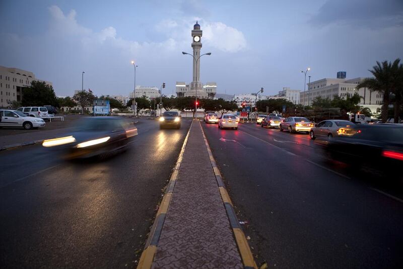 File photo of the Commercial Muttrah Business District in Ruwi, Muscat. Oman began a week-long road safety campaign on March 10, 2017. Silvia Razgova / The National

