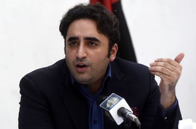 Pakistan's Foreign Affairs Minister Bilawal Bhutto Zardari at a press conference in Karachi in October this year. EPA