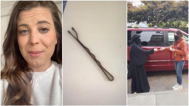 Demi Skipper (left) from San Francisco has successfully traded from a hair clip to a car. TikTok / trademeproject
