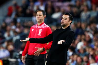 Manager Xavi has guided Barcelona up to second in the La Liga table. AP