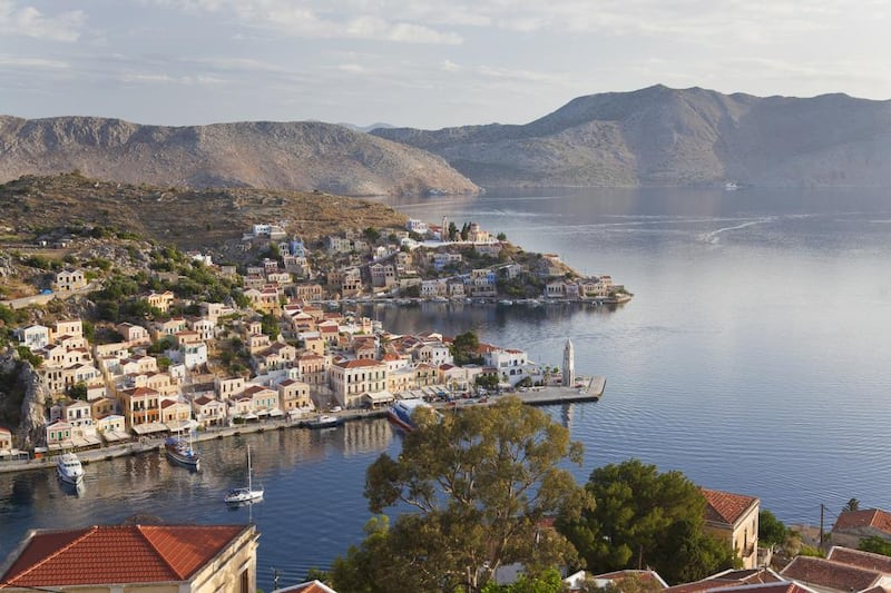 The harbour town of Symi, on the island of Symi, which is part of the Dodecanese chain. Historically, Symi became known for its sponge divers and shipbuilders. Today, it’s more associated with day-trips. Getty Images