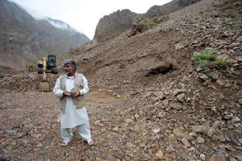 Gul Rayhan Waziri heads the team of geologists that has discovered more than a billion tonnes of iron ore in Panjshir province, north of Kabul. Here he stands at one of the team's work sites. 

Credit: Chris Sands/The National