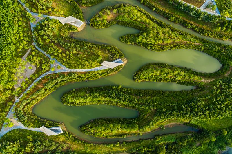 Deep Form of Designed Nature: Sanya Mangrove Park by Turenscape Sanya City, China