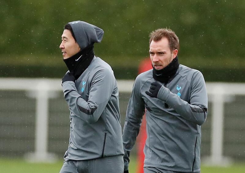 Son Heung-min and Christian Eriksen. Reuters