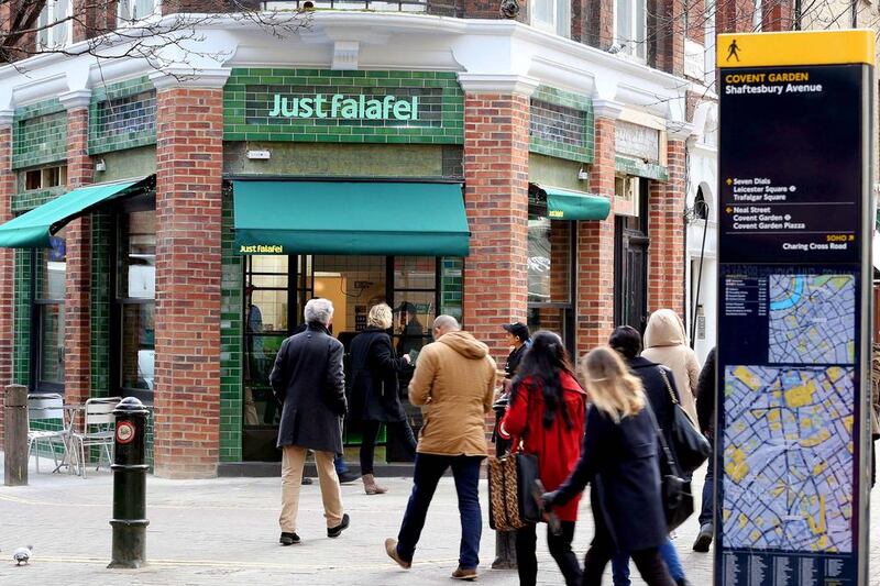 The Just Falafel outlet in Covent Garden,  London. Stephen Lock for The National