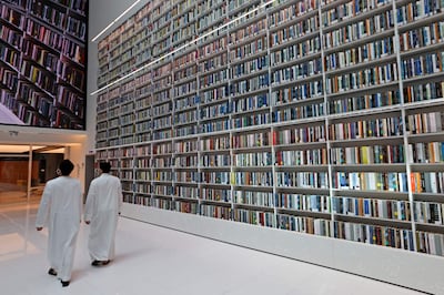 Visitors at the Mohammed Bin Rashid Library in Dubai. Photo: Giuseppe Cacace  /  AFP