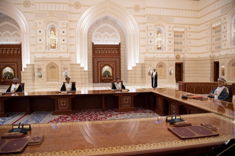 Sultan Haitham bin Tariq presides over the new cabinet being sworn in.
