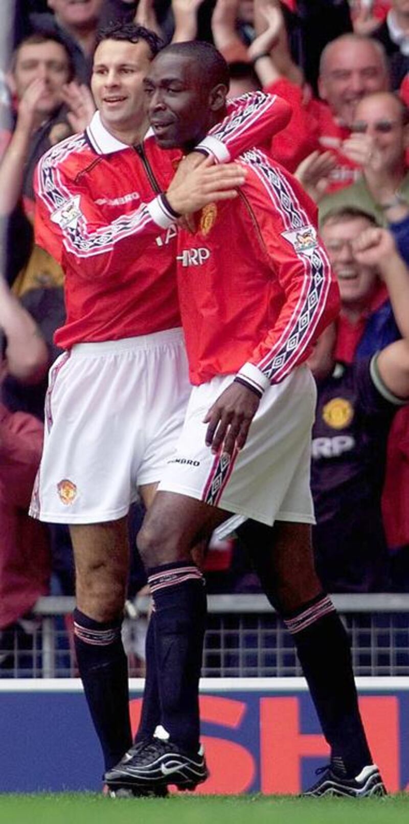 Andrew Cole and Ryan Giggs. Reuters