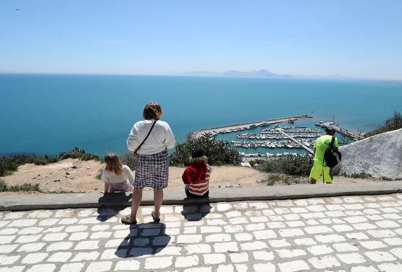 The Tunisian village of Sidi Bou Said looks over the Mediterranean. EPA / Mohamed Messara