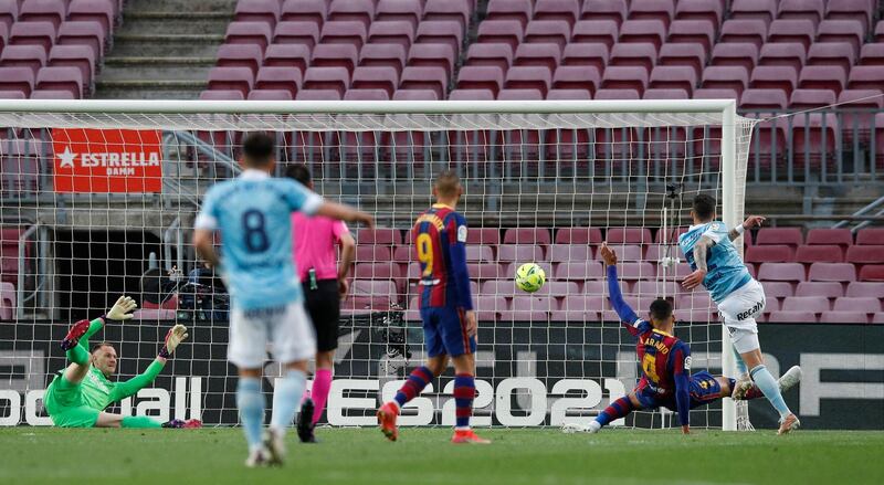 SUB: Martin Braithwaite 5 - On for Griezmann after 69. Was brought on to score. His best chance came on 87 minutes when set up by Alba. He was close to goal but struggled to control it. AFP