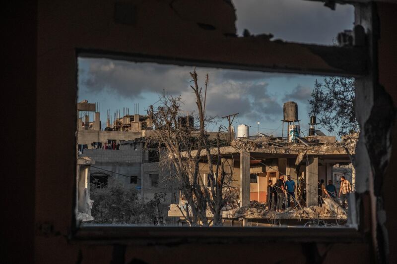 A view of the aftermath of Israeli air strikes in Beit Hanoun, northern Gaza, taken on May 22, 2021. Getty