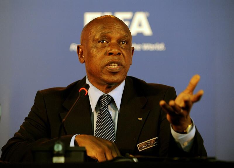 ROBBEN ISLAND, SOUTH AFRICA - DECEMBER 03:  Tokyo Sexwale member of FIFA's Committee for Fair Play and Social Responsibility and former Robben Island prisoner talks to the media on December 3, 2009 in Robben Island, South Africa.  (Photo by Shaun Botterill/Getty Images)