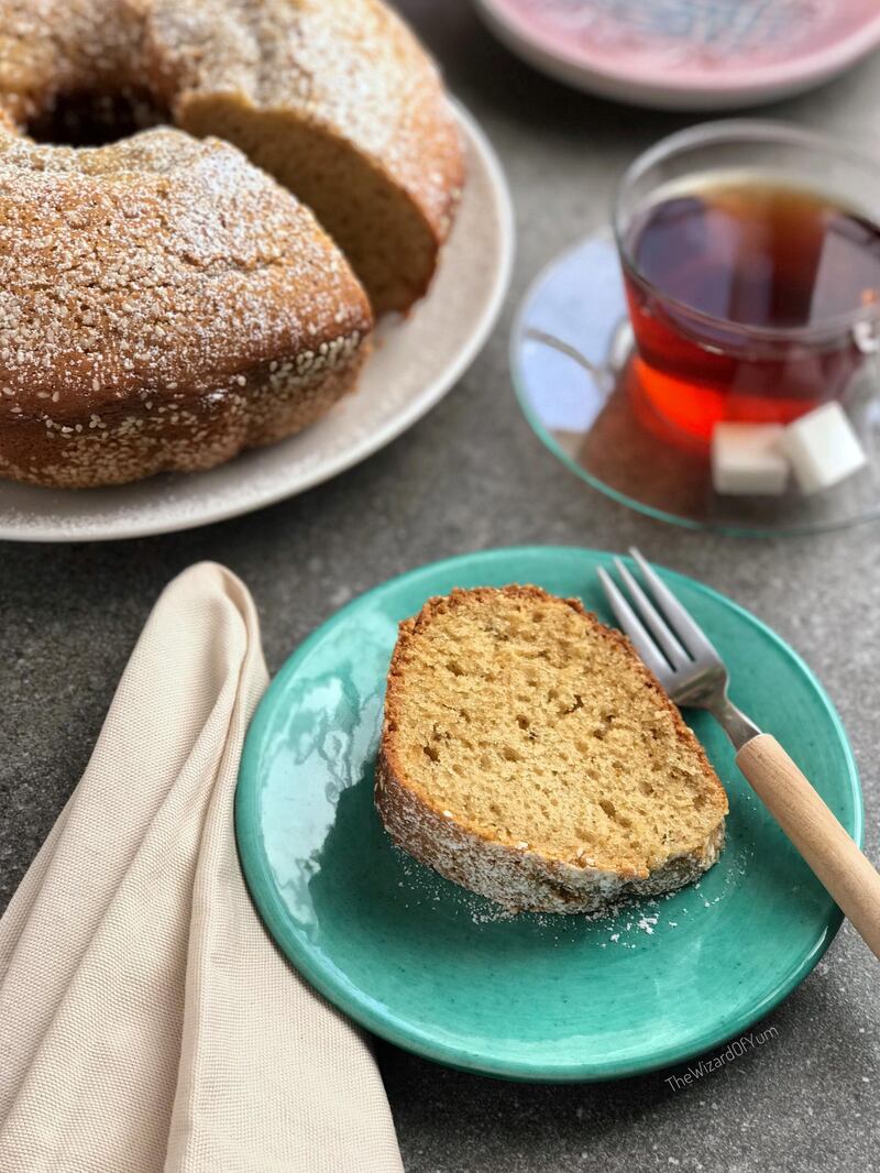 Try Maie Jeneidi's recipe for aniseed cake with tahini glaze this Ramadan. Courtesy Maie Jeneidi