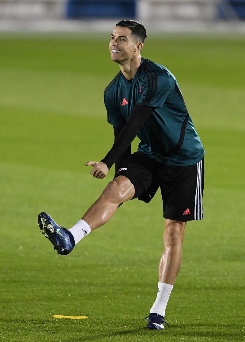 Cristiano Ronaldo during training. Reuters