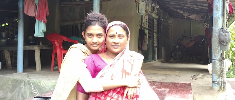 Uma Mondal wants a better life for her daughter Ayonti who she hopes will study further and contribute to create change in Bangladesh