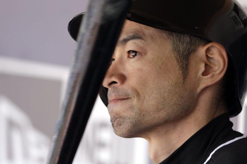 Miami Marlins outfielder Ichiro Suzuki looks on in the dugout during his team's game against the San Diego Padres on Wednesday. Gregory Bull / AP / June 15, 2016  