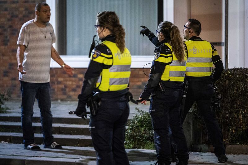 Police respond to riots in the De Kemp district in Roermond of Netherlands. EPA