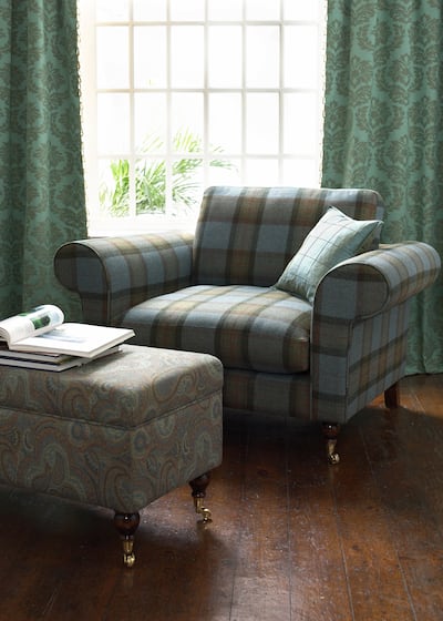 Blend the earthiness of tweed with the sheen of jacquard in upholstery. Photo: Moon