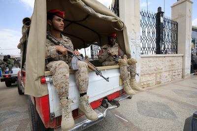 Houthi fighters on patrol in Sanaa, Yemen's capital. EPA