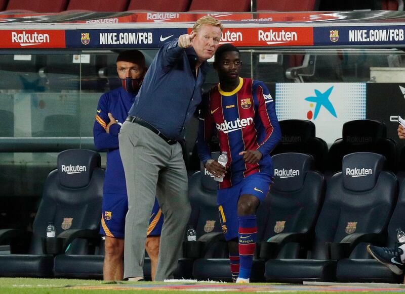 Substitutes: Ousmane Dembele (69 minutes) – 7, Made an instant impact with his first touch as he set up Jordi Alba to cross. Looked dangerous on the left side and full of running. Reuters