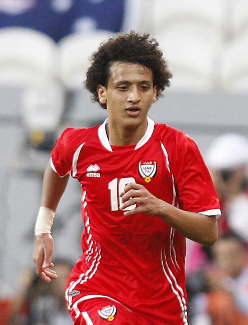 Omar Abdulrahman and his UAE teammates have climbed to 63rd in the Fifa world rankings. Mike Young / The National