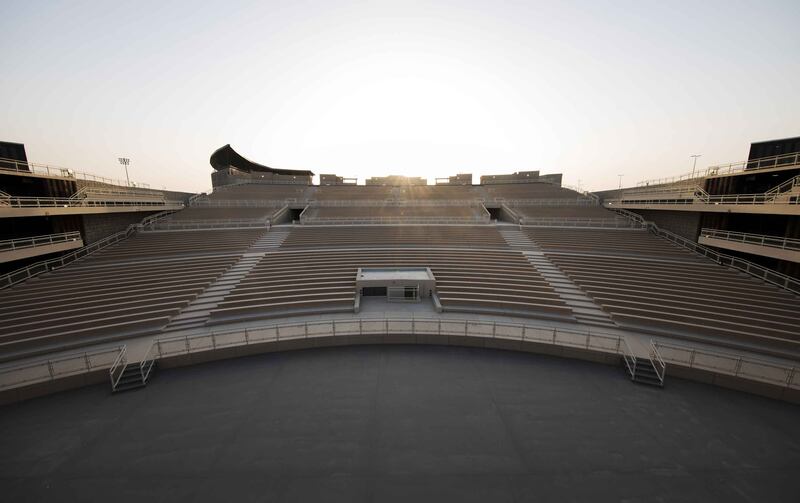 Lockman designed the theatre so that the sun rises behind the stage and sets behind the audience