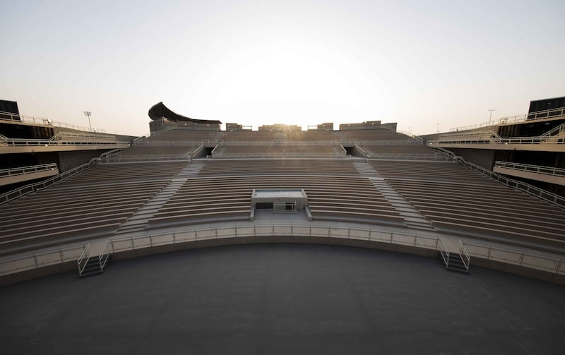 Lockman designed the theatre so that the sun rises behind the stage and sets behind the audience